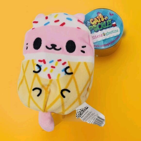 Cats Vs Pickles KITTENS VS GHERKINS #17 Lil SPRINKS Plush Bean Bag 3" NWT - Picture 1 of 4